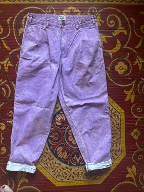 Dockers Lavender/Purple Casual Pleated Acid- Wash Jeans
